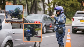 Motociclista saltó desde una grúa