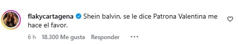 Mabel Cartagena se sumó a los comentarios sobre J Balvin con una referencia a Valentina Ferrer - crédito @jbalvin/Instagram