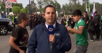 El altercado ocurrió a escasos metros del equipo de prensa y obligó a la producción a cortar la señal para evitar riesgos.