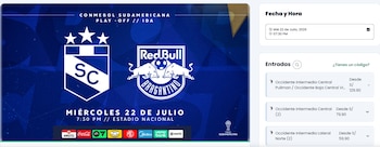 Entradas a la venta del Sporting Cristal vs RB Bragantino en la plataforma Joinnus. Crédito: Captura Joinnus.