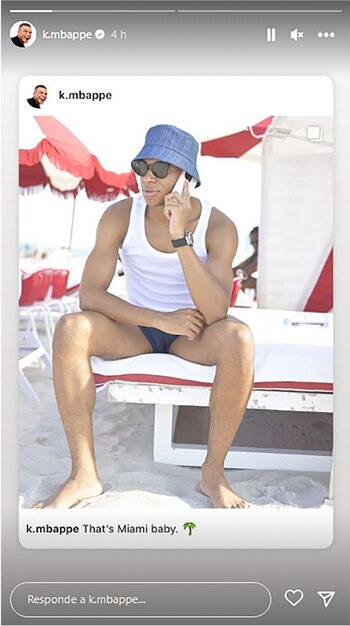 El posteo de Mbappé, de