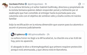 Petro solicitó la rectificación a Revista Semana por las acusaciones publicadas - crédito @petrogustavo/X