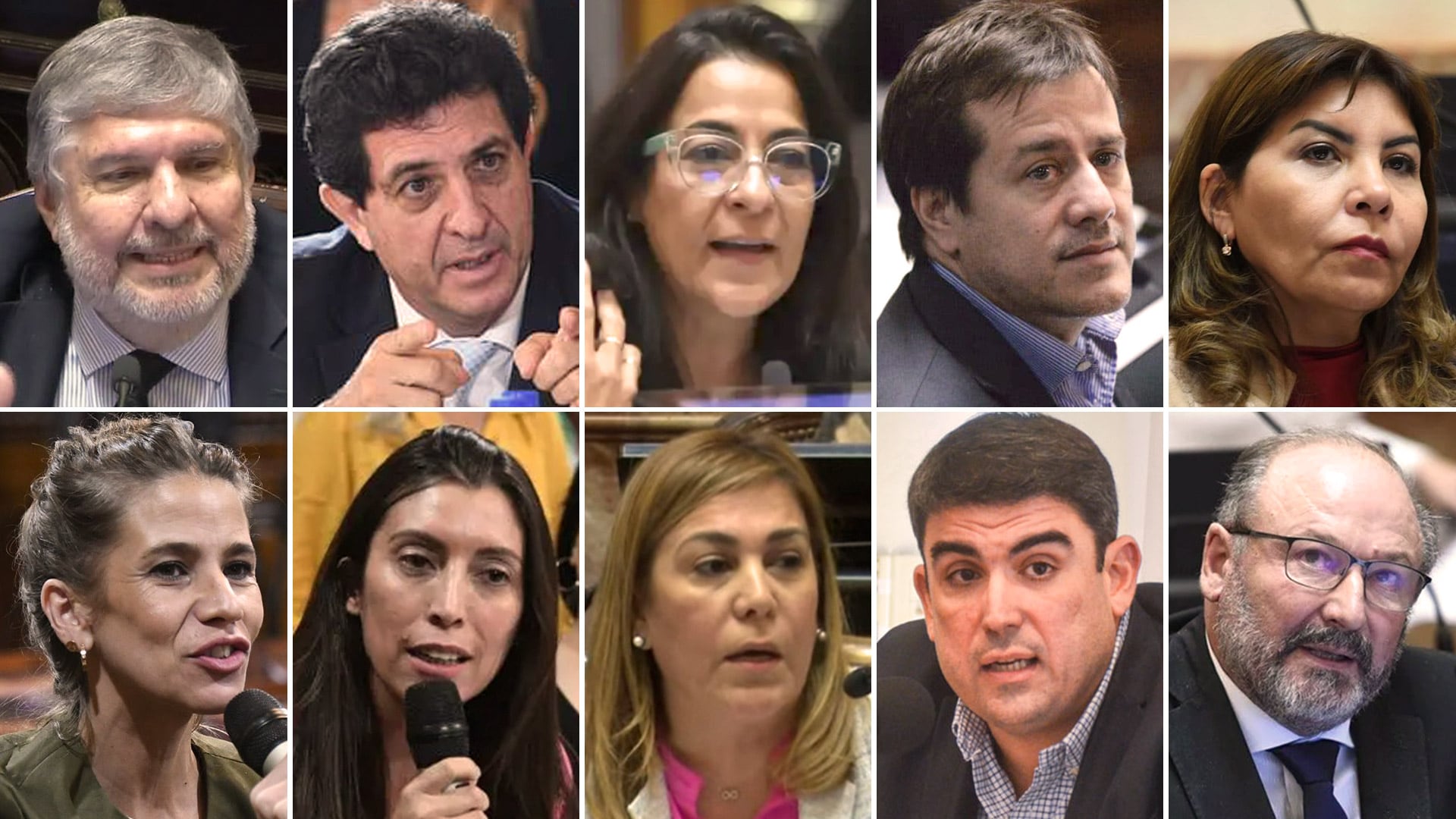 José Mayans, Fernando Rejal, Carolina Moisés, Mariano Recalde, Sandra Mendoza, María Ceste Giménez Navarro, María Florencia López, Beatriz Ávila, Daniel Bensusán y Daniel Kroneberger (de izq a der)