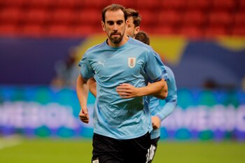 El futbolista Diego Godín de Uruguay, en una fotografía de archivo. EFE/Joedson Alves