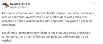 El presidente Petro le respondió