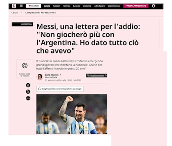 PORTADAS MEDIOS INTERNACIONALES MESSI