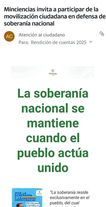 Este fue el correo que