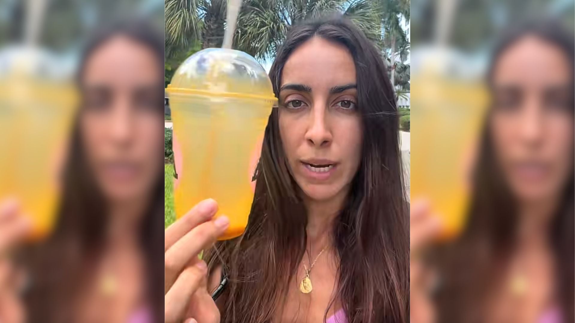 Una española en Miami cuestiona el precio final de un zumo tras sumar impuestos y propina. (@danielamcarena)