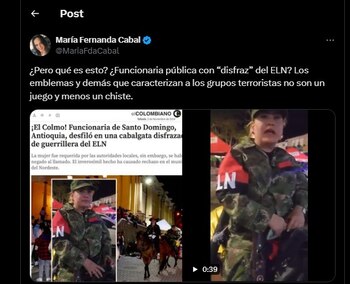 La senadora Cabal criticó duramente