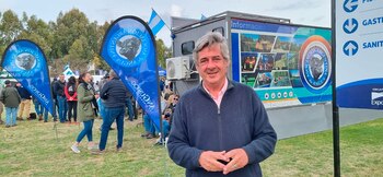 Nicolás Pino, en su visita