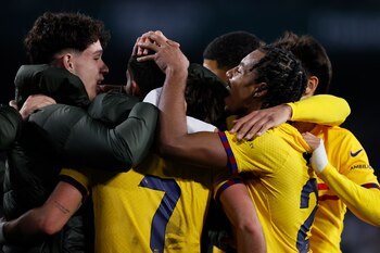 Los jugadores del FC Barcelona