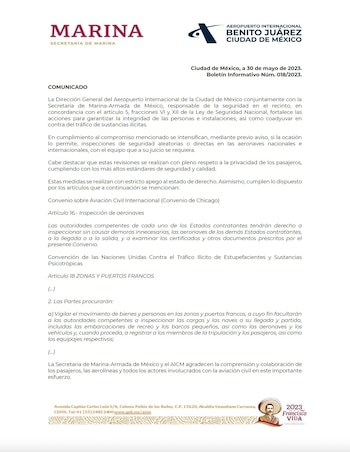 Este fue el comunicado de