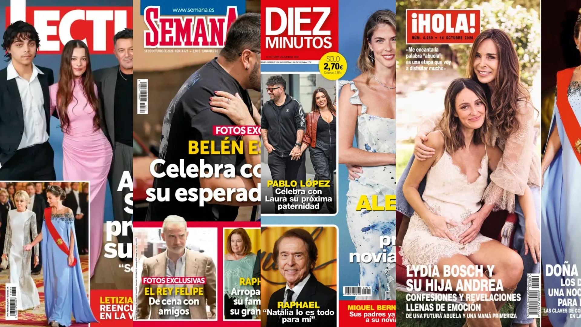 Portadas de las revistas del corazón del 7 de octubre de 2026.