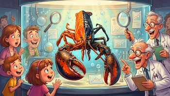 El bogavante bicolor encontrado en Cape Cod sorprende por sus colores y rareza genética