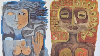 'La Mar de Arte' expone los grabados del artista ecuatoriano Oswaldo Guayasamín sobre el descubrimiento de América