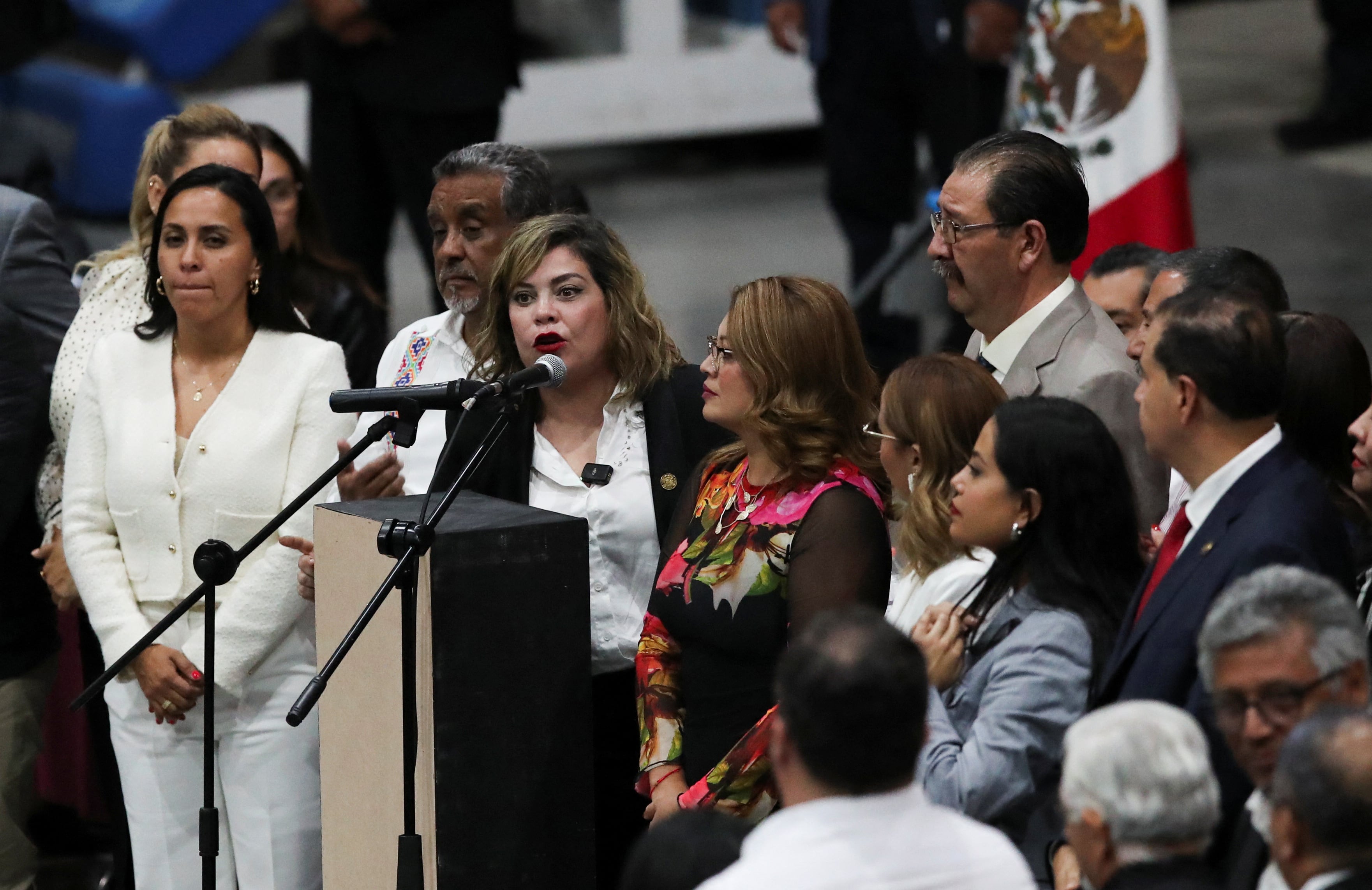 Lilia Aguilar aseguró que todos sus bienes están debidamente declarados y adquiridos con recursos lícitos, rechazando señalamientos que buscan desacreditarla. REUTERS/Henry Romero