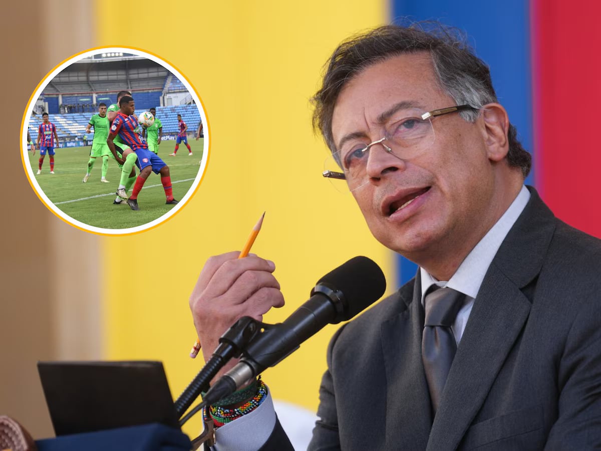 Gustavo Petro respaldó sanción de la SIC a la Dimayor y equipos del fútbol colombiano - crédito Presidencia y Colprensa