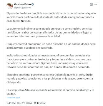 El presidente Petro invitó a