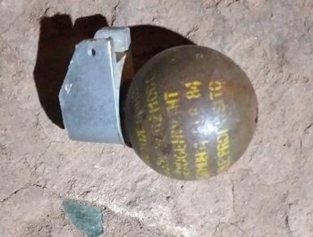 La falsa granada que arrojaron