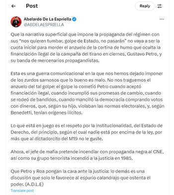 Abelardo de la Espriella se