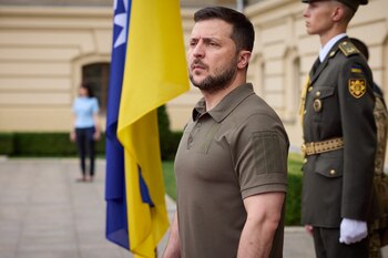 El presidente ucraniano, Volodimir Zelensky,