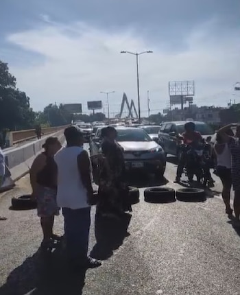 Manifestación apagones falta de luz Villahermosa Tabasco CFE