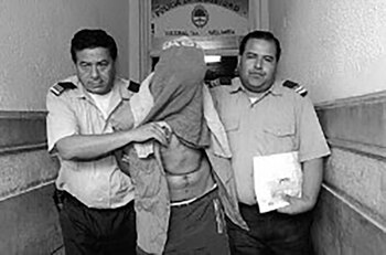 El asesino cayó por una