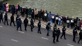 Personas en la manifestación en