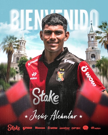 Jesús Alcántar, de 22 años, es nuevo defensor central de Melgar. Crédito: Redes Melgar.