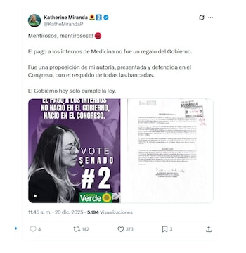 Con este mensaje en las