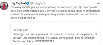 La respuesta de Lizy Tagliani