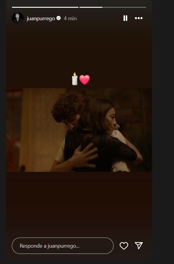Juan Pablo Urrego compartió un sencillo mensaje junto a la actriz Sandra Reyes, con quien compartió set en