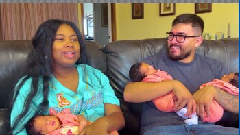 Una familia de Los Ángeles recibió a trillizos cuyo peso total quedó cerca de un récord mundial