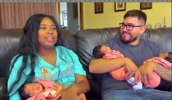 Una familia del sur de Los Ángeles recibió a los trillizos Elio, Elías y Enzo el 18 de agosto con un peso conjunto de 8,75 kilos