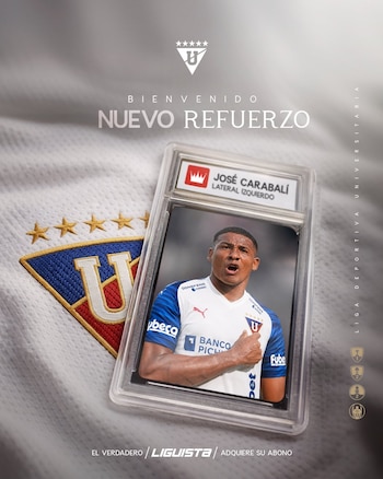 LDU de Quito anunció fichaje de José Carabalí.