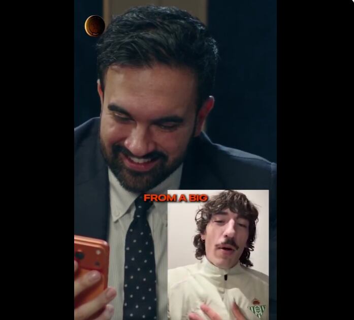 El alcalde de Nueva York, Zohran Mamdani, y Héctor Bellerín (imagen de redes sociales)