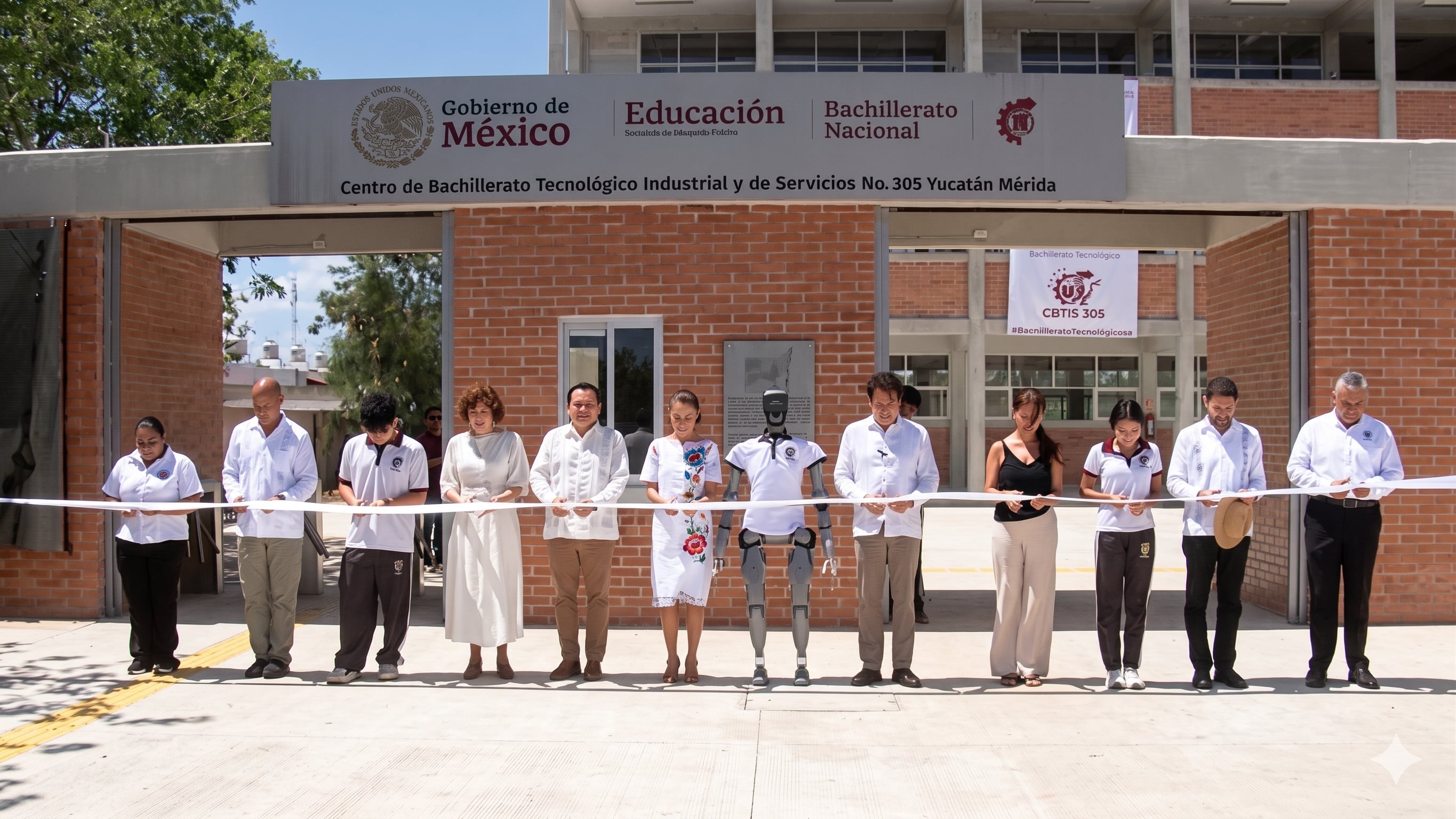 La mandataria inauguró el Bachillerato desde Mérida, Yucatán (Captura de pantalla mejorada con IA)