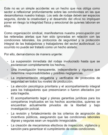 Las peticiones de la agremiación son claras, aunque aún no se ha obtenido respuesta oficial - crédito Anta / Instagram