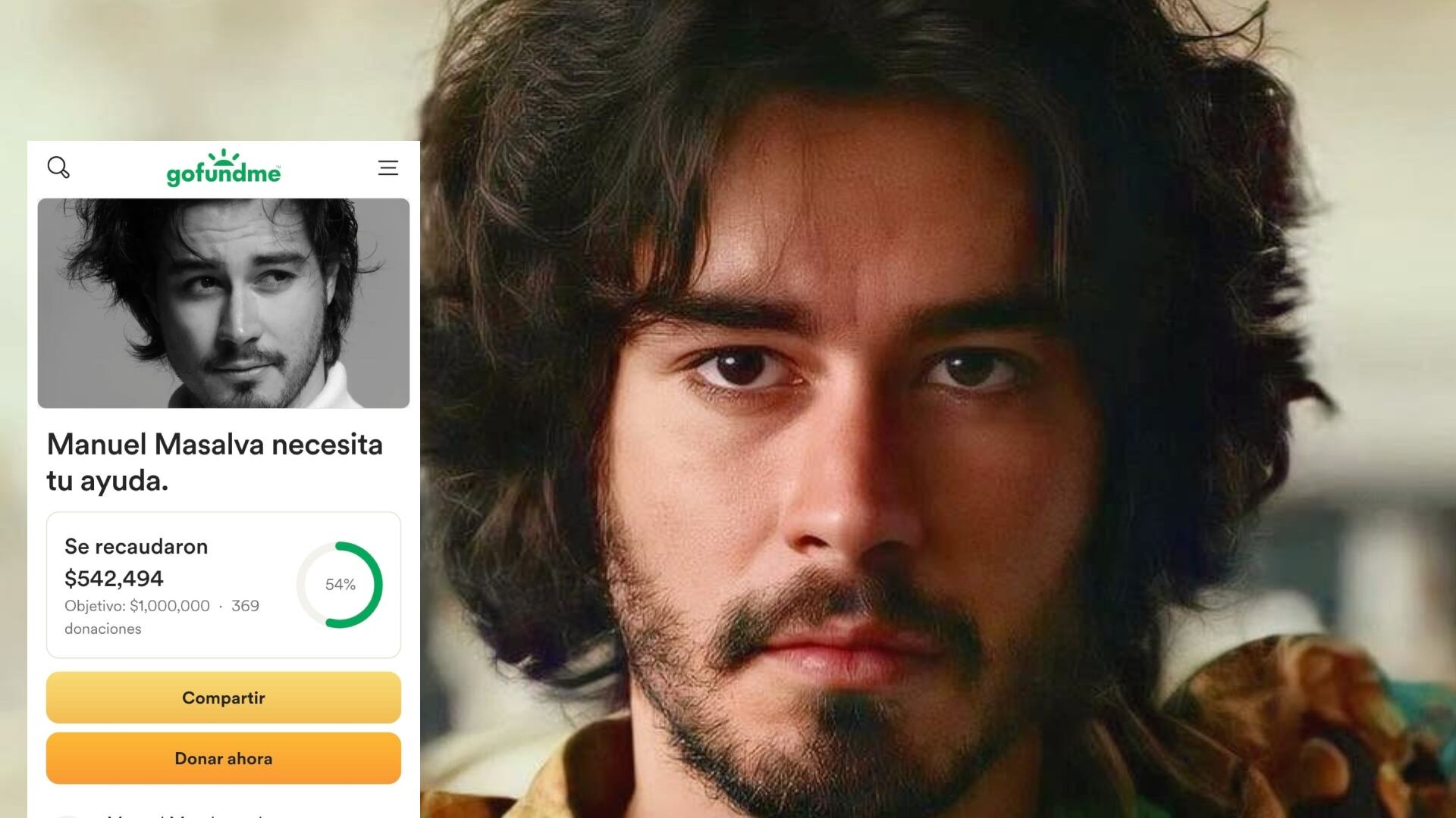 Actores mexicanos promueven una campaña en GoFundMe para reunir 1 millón de pesos para cubrir los gastos hospitalarios de Manuel Masalva. (Foto: @manuelmasalva, Instagram)