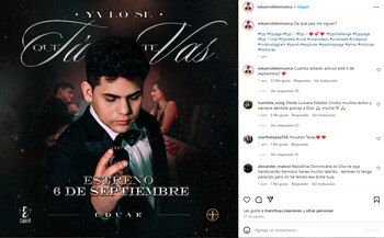 La popularidad de sus videos en internet, así como su talento para desenvolverse en el regional mexicano y en la música ranchera, hicieron que el reconocimiento de este joven venezolano aumentara al punto que llegó a cantar para productores y representantes de reconocidas agrupaciones y artistas- - crédito @eduarroblesmúsica/Instagram