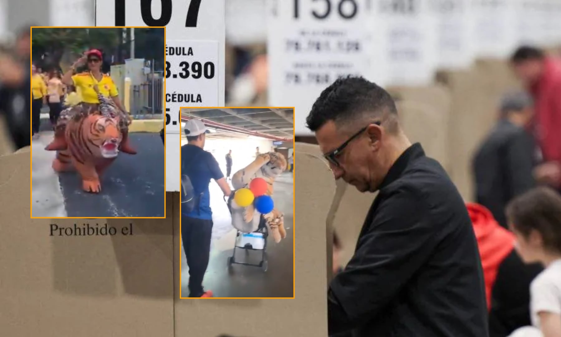 La normativa indica que el elector puede portar, en lugar no visible, un (1) elemento de ayuda, el cual deberá tener como medida máxima 10 centímetros por 5.5 centímetros, con el fin de que se pueda identificar el partido, movimiento, grupo o candidato por quien votará - crédito AP/ @antioquiacomoamanecio/IG y @PizarroMariaJo/X