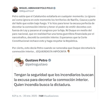 Con este mensaje, el representante
