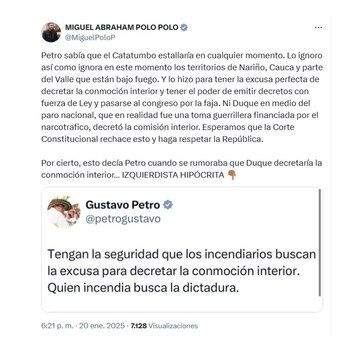 Con este mensaje, el representante