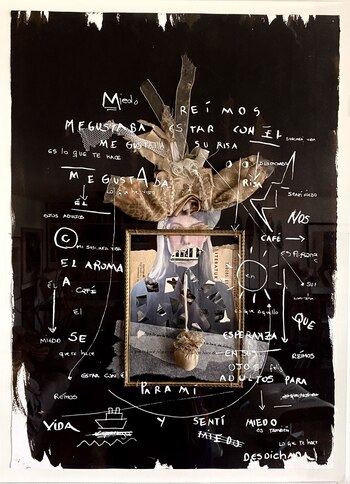 Un collage de Carla Guelfenbein,