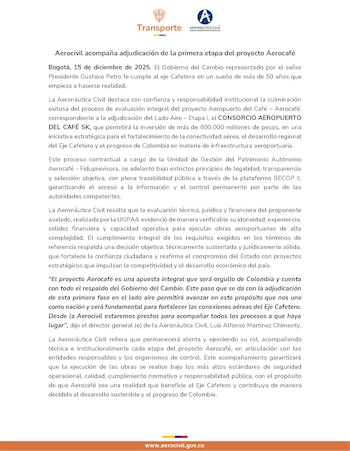 La materialización de la primera