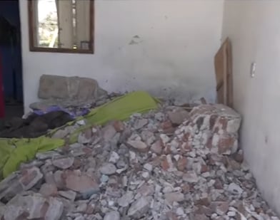 La habitación del joven que habita el lugar, quien en el momento del siniestro se encontraba trabajando