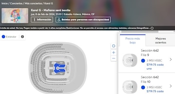 Las zonas y boletos habilitados