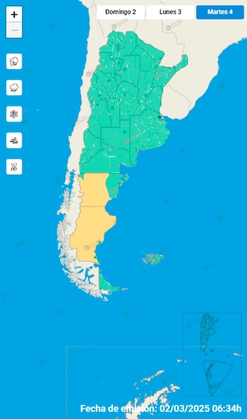 Alerta amarilla por fuertes vientos