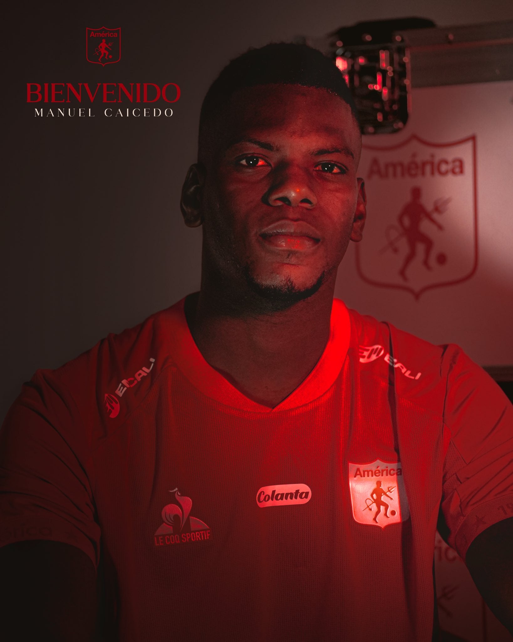 América de Cali presentó a los aficionados a Mateo Caicedo, segundo refuerzo después de Jhon Murillo - crédito América de Cali