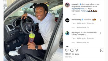 Juan Guillermo Cuadrado en Instagram